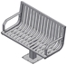 Steel Slat Bench (Pedestal Base) - FBENCHSLATPED