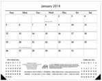 Monthly Desk Pad Calendar, 17x22