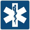 D9-13: EMERGENCY MEDICAL SVC SYMBOL 24X24 