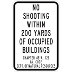 DNR027: NO SHOOT OCCUPIED 12X18