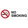 IPIH302: NO SMOKING DECAL WHITE 8X3 