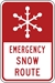 IPIR303: EMERGENCY SNOW ROUTE W/ SYMBOL 18X24 - FIPIR303-18X24