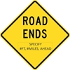 IPIW320: ROAD ENDS (#FT,#MILES,AHEAD) 30X30 