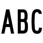 6" B Series Letters Upper Case Cut-Out Black