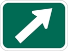 M6-2R: BICYCLE RTE ARROW 45 UP RIGHT 12X9 