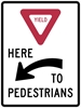 R1-5AL: YIELD HERE TO PEDESTRIANS LEFT 36X48 