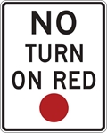 R10-11: NO TURN ON RED 24X30