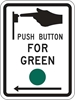 R10-4: PUSH BUTTON FOR GREEN W/ ARROW 9X12 