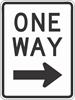 R6-2R: ONE WAY W/ ARROW RIGHT 18X24 
