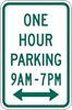 R7-5: (#) HOUR PARKING (TIMES) 12X18 