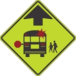 S3-1: SCHOOL BUS STOP AHEAD (SYM) 30X30