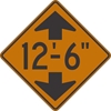 W12-2: LOW CLEARANCE (FT IN) SYMBOL 30X30 