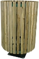 Wood Trash Can, Surface Mount 