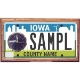 License Plate Plaque with Clock 