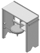 Floor Mount Table with Swivel Seat 