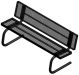 Plastic Coated Benches, Freestanding 