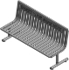 Personalized Park Bench, T-Leg Base 