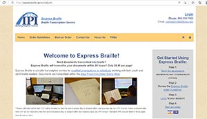 Link to Express Braille website