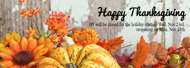 IPI closed starting November 23rd reopening November 28th.