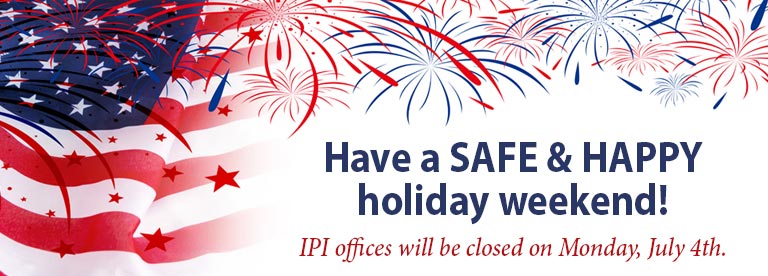IPI Will Be Closed July 4