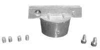 2-Way Street Marker HDW Set, 5-1/4" Blade Holder for 2-3/8" Rd Post 