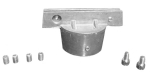 2-Way Street Marker HDW Set, 5-1/4" Blade Holder for 2-3/8" Rd Post