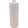Translucent plastic cylindrical bottle with a threaded neck finish.
