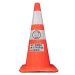 CONE 28" TRAFFIC WITH STRIPES & LOGO - FCONE28W-STRIPESLOGO