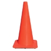 A plain orange traffic cone