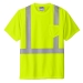 Short sleeve safety yellow mesh pocket tee with Class 2 reflective striping