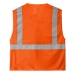 Safety orange mesh zipper vest with Class 2 reflective taping (backside)