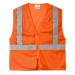 Safety orange mesh zipper vest with Class 2 reflective taping