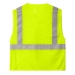 Safety yellow mesh zipper vest with Class 2 reflective taping (backside)