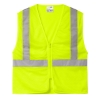 Safety yellow mesh zipper vest with Class 2 reflective taping
