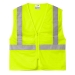 Safety yellow mesh zipper vest with Class 2 reflective taping