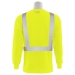 Backside of Safety Green long sleeve shirt with Class 2 reflective taping