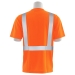 Short sleeve safety orange mesh shirt with black bottom and Class 2 reflective taping (backside)