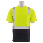 ERB Safety Class 2 Short Sleeve Black Bottom Pocket Tee