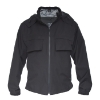 Black shield pinnacle jacket with full zipper and flap breast pockets.