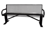 Expanded Metal Park Bench, Black (Showroom Sample)