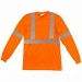 Safety Orange long sleeve tee with Class 2 reflective striping