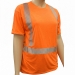 Short sleeve safety orange t-shirt with Class 2 reflective striping