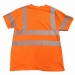 Short sleeve safety orange t-shirt with Class 3 reflective striping
