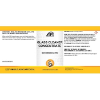 IPI Glass Cleaner Concentrate product label graphic featuring yellow top and bottom borders, a white center with product text, and a circular orange icon.