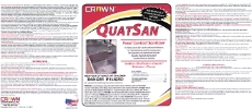 Crown QuatSan Food Contact Sanitizer product label.