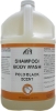 1 gallon plastic jug of IPI Shampoo and Body Wash in Polo Black scent with orange and white label.