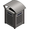 Square Trash Receptacle with Boone logo