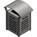 Square Trash Receptacle with Logo