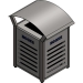 Square Trash Receptacle with Boone logo