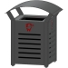Square Trash Receptacle with DW logo